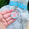 Funny Dog Charm & Pet ID Tag - No Thoughts Just Vibes - Bandithaus