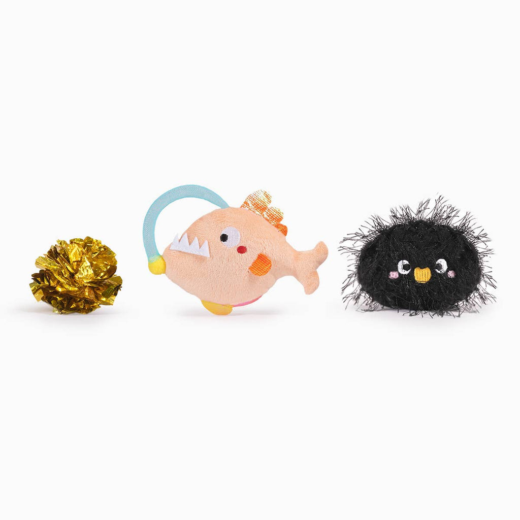 HugSmart Pet - Ocean Pals  | Anglerfish&Sea Urchin - Cat Toy