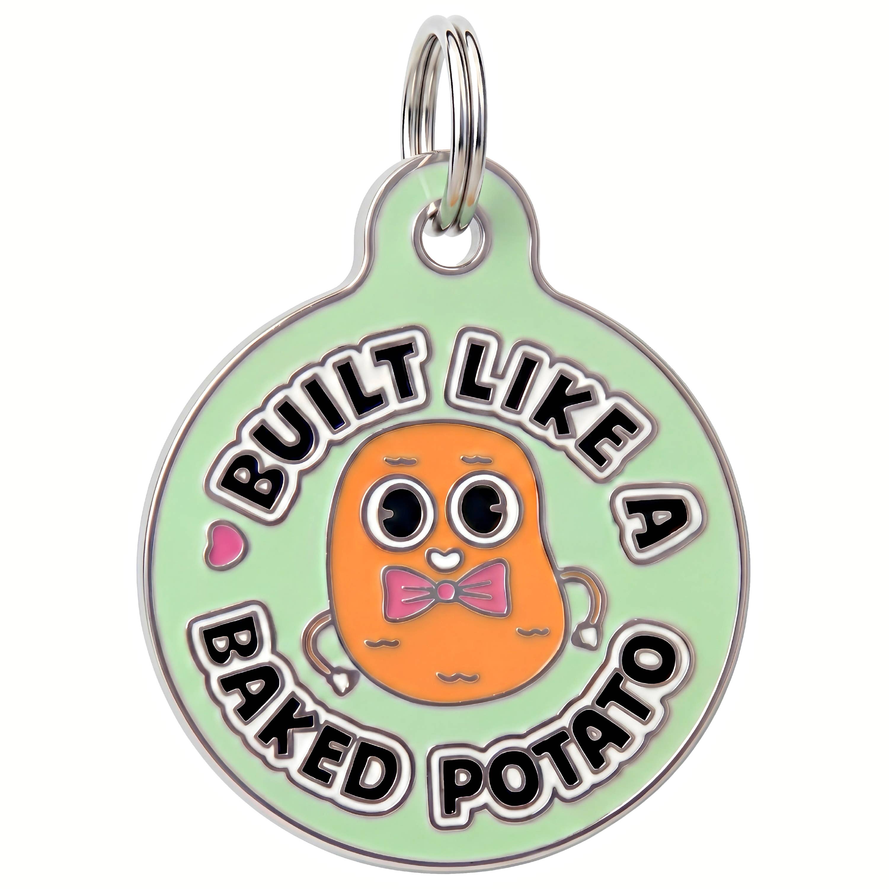 Funny Dog Charm or Pet ID Tag - Built Like a Baked Potato