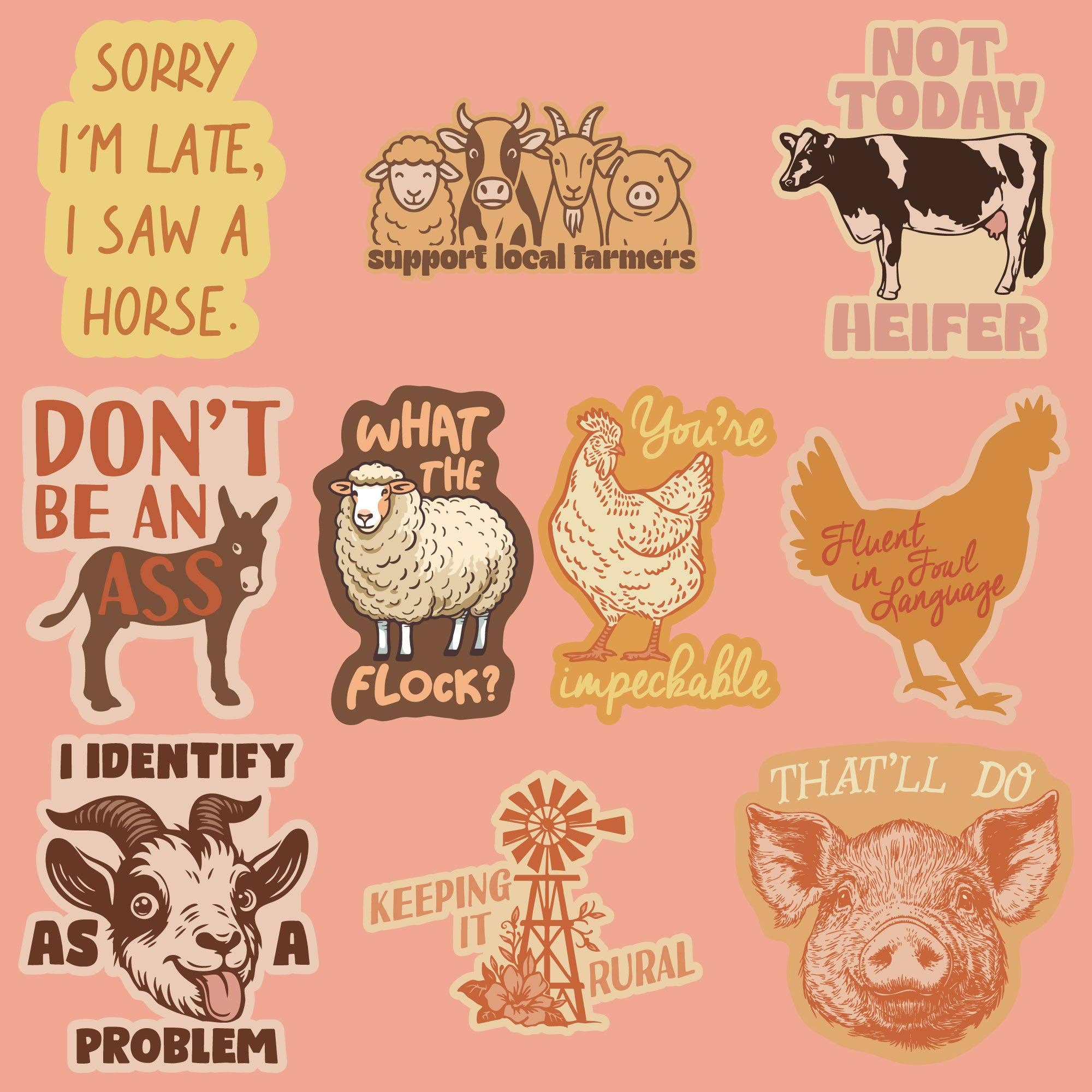 Farm Animal Stickers