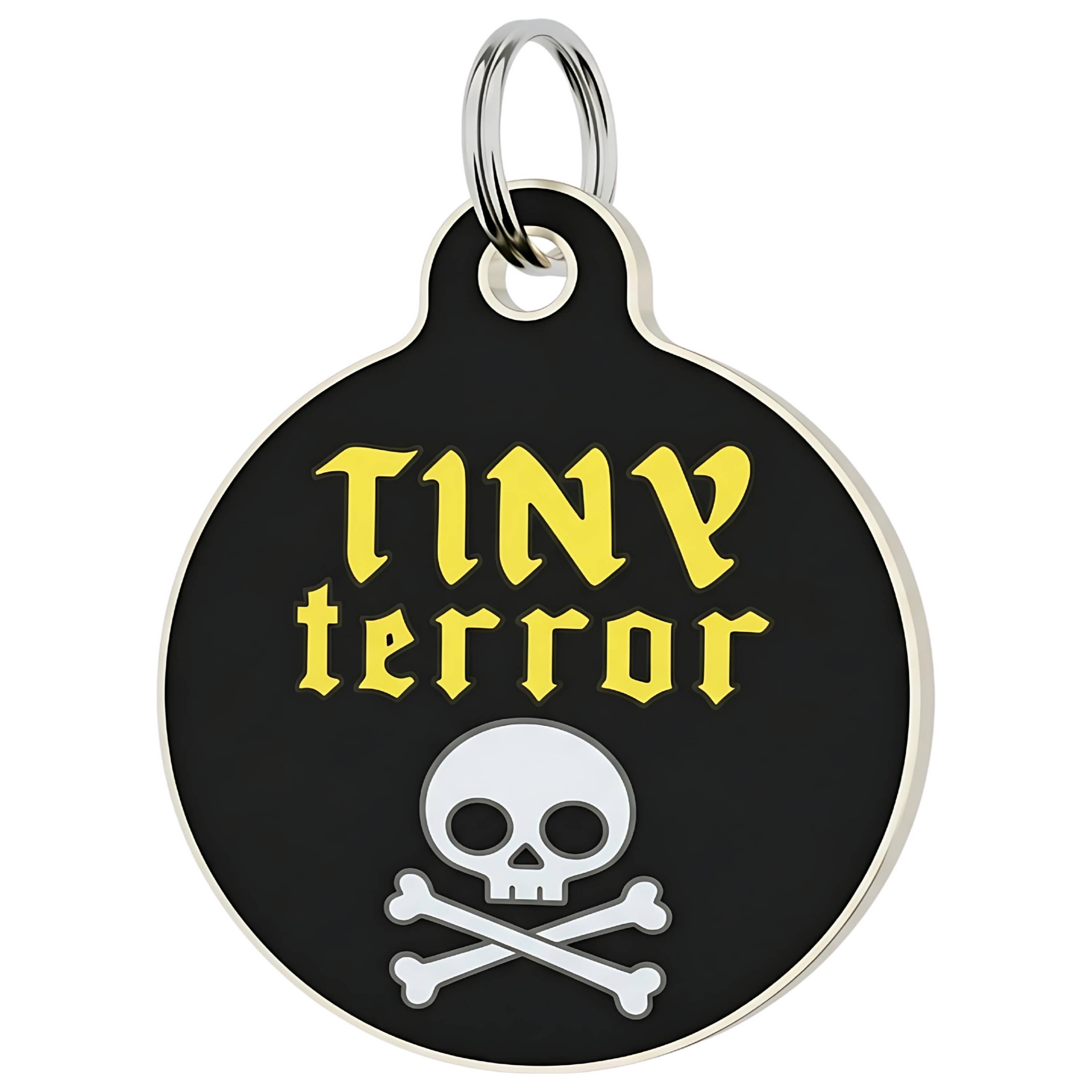 Funny Dog Charm & Pet ID Tag - Tiny Terror 
