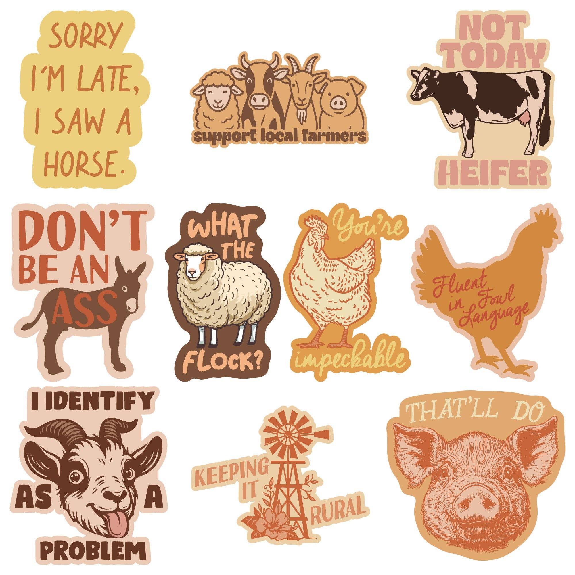 Farm Animal Stickers