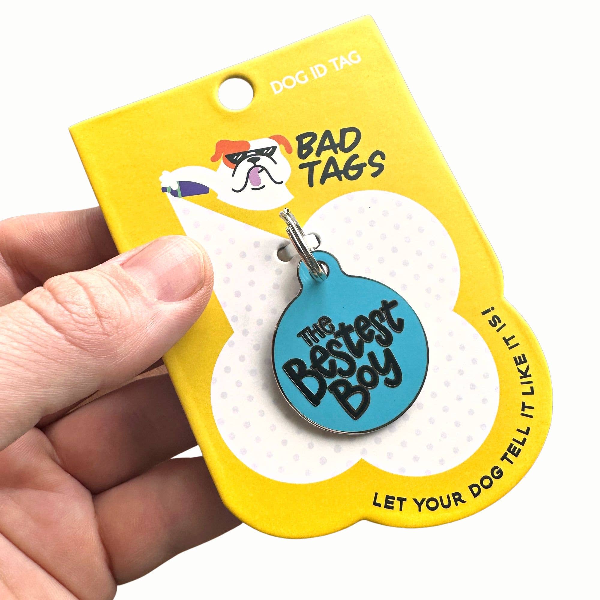 Cute Dog Tag Charm & Pet ID Tag - The Bestest Boy