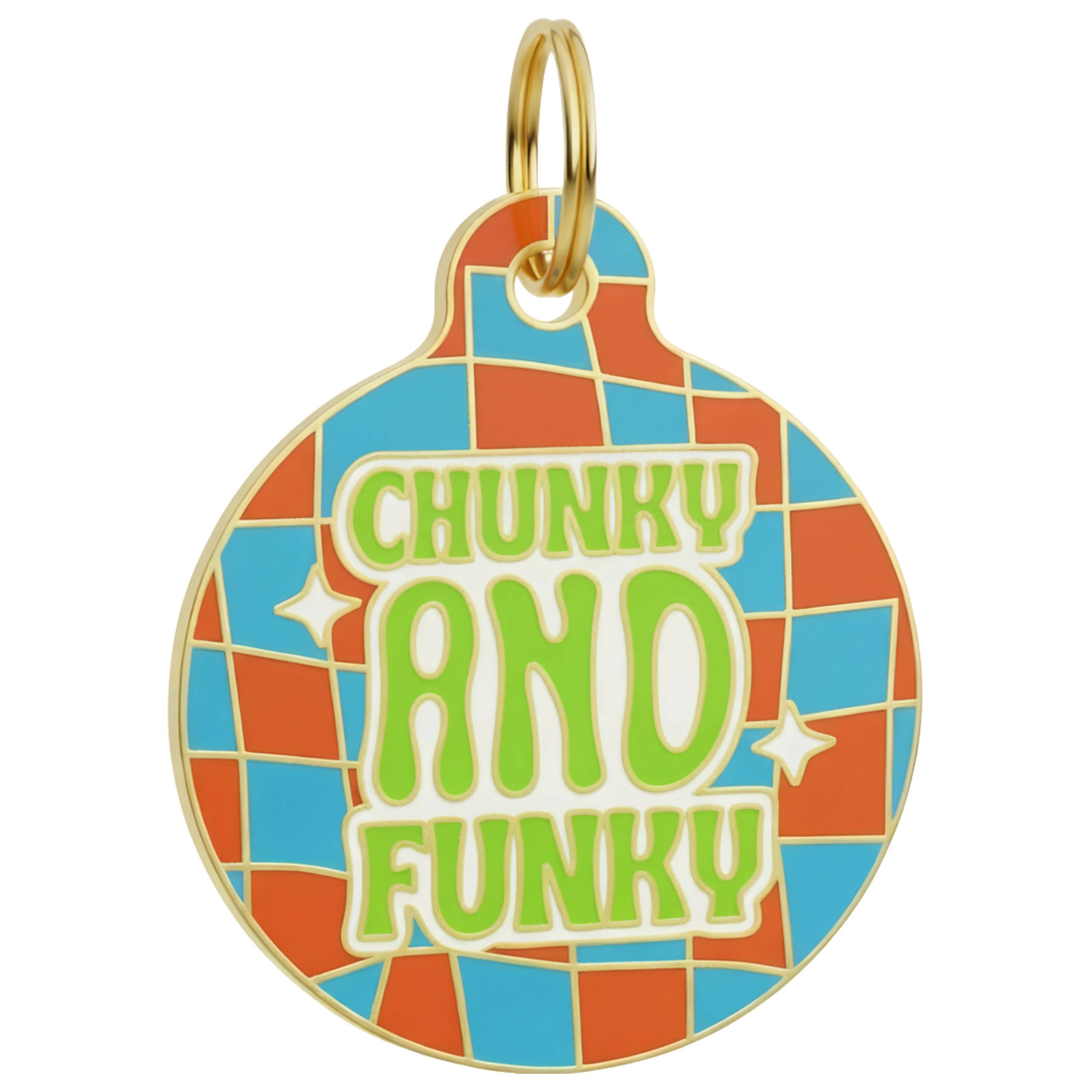 Funny Dog Charm & Pet ID Tag - Chunky & Funky