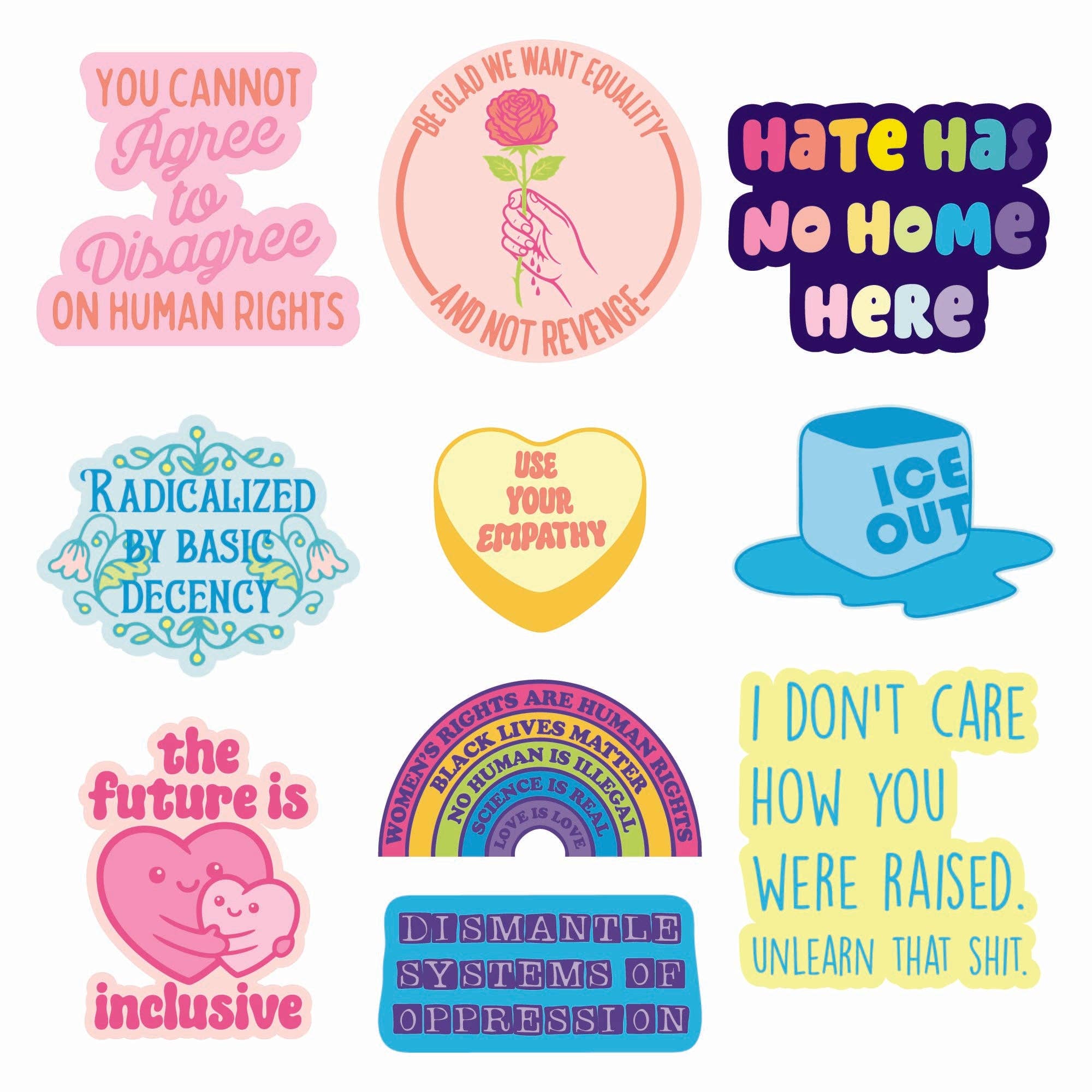 No Hate Stickers