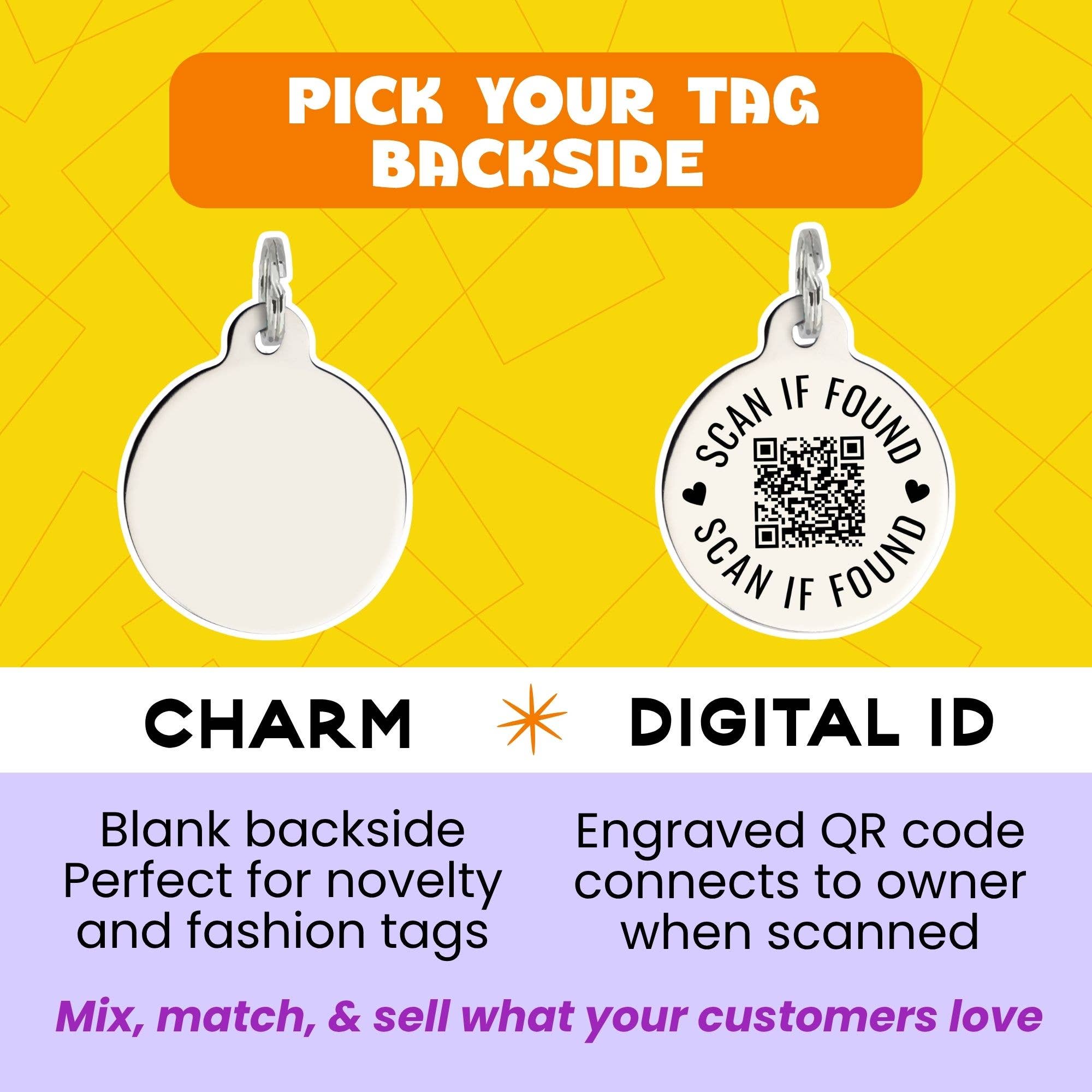 Funny Dog Charm or Pet ID Tag - Built Like a Baked Potato