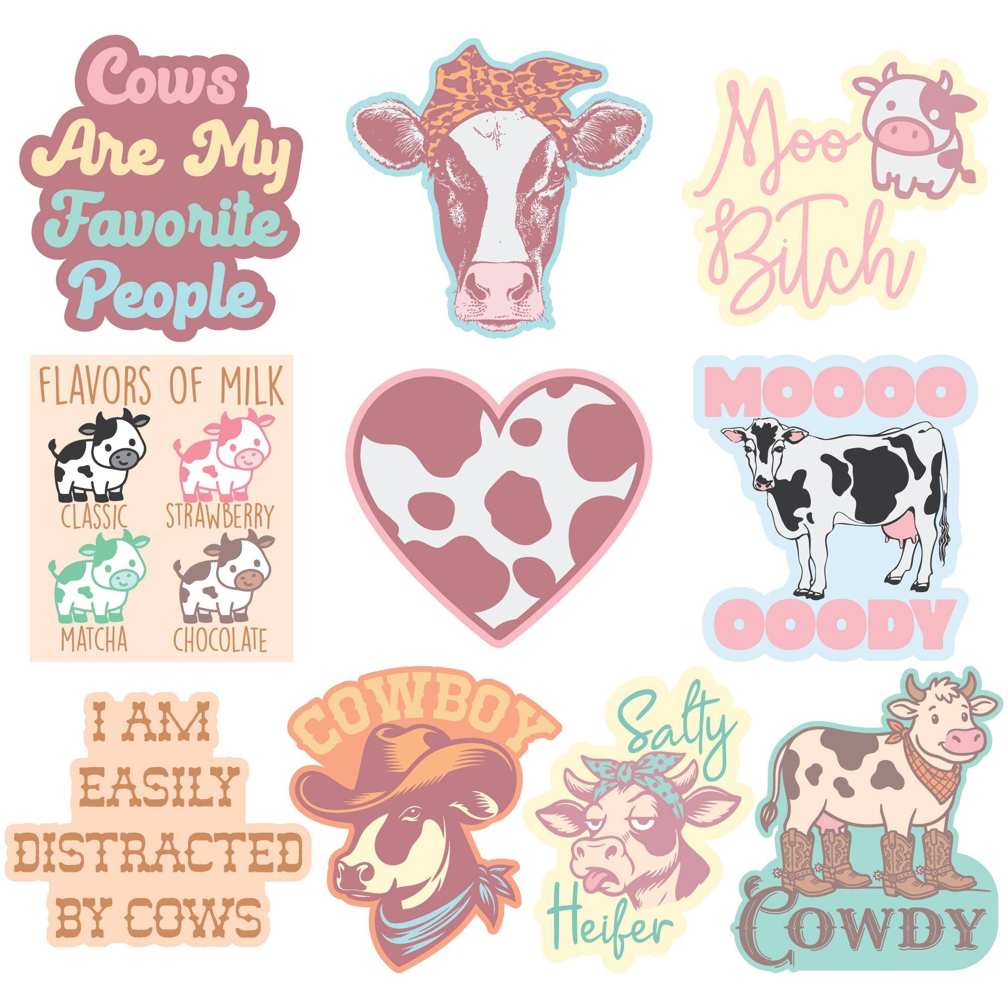 Cow Stickers