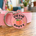 Funny Dog Charm & Pet ID Tag - Cutie with a Booty *Pink - Bandithaus