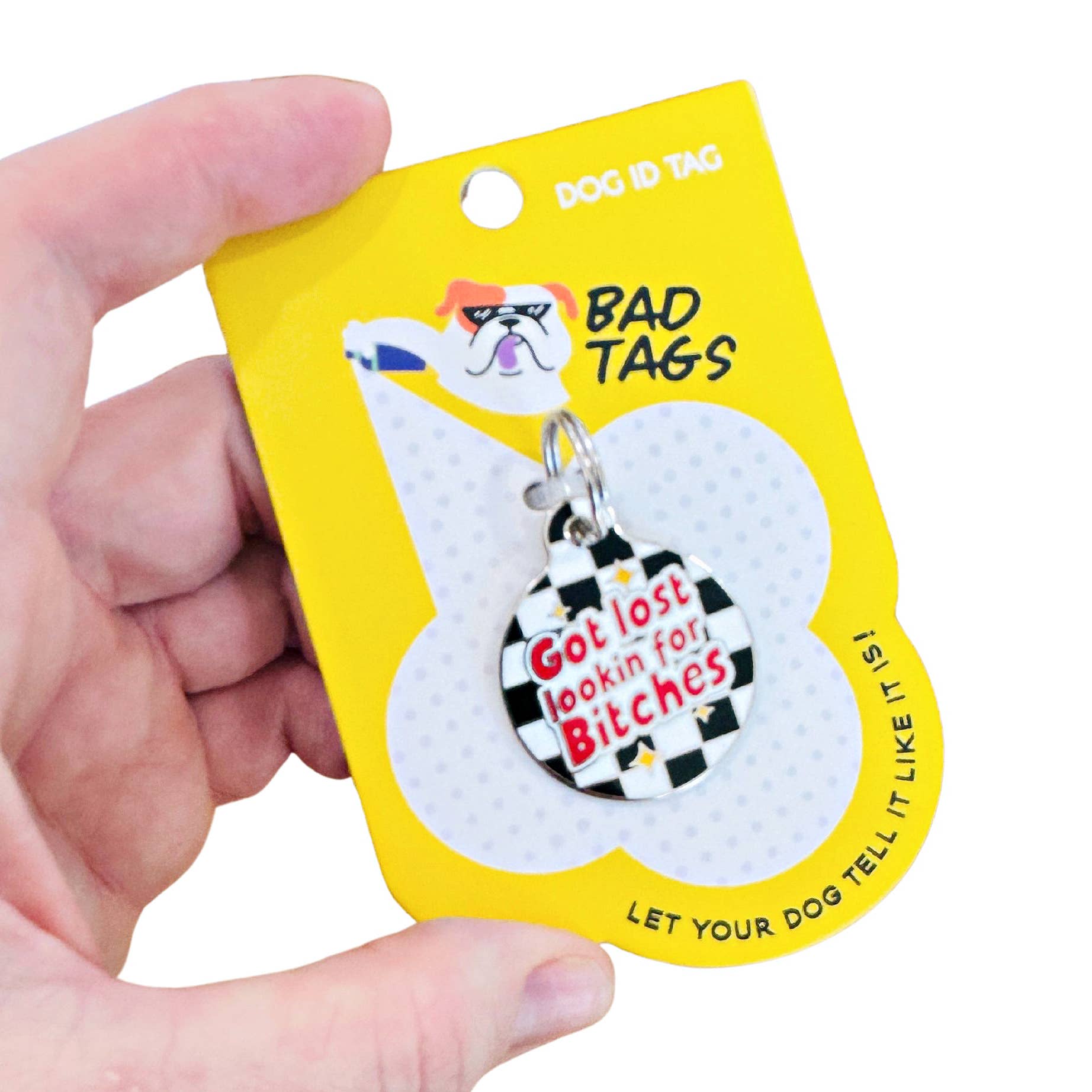 Funny Dog ID Tag & Pet Accessory - Looking for Bitches