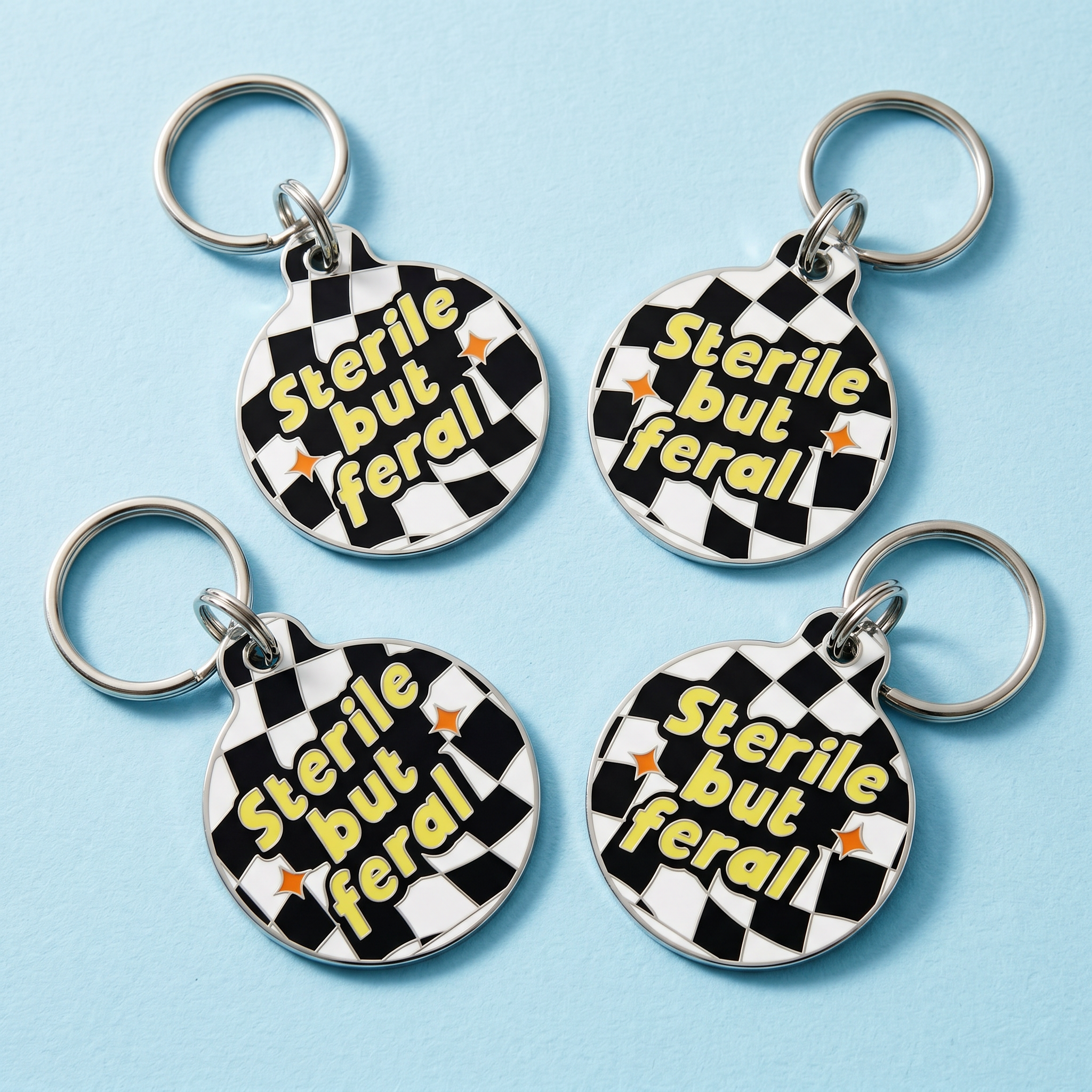 Funny Dog Charm & Pet ID Tag - Sterile but Feral