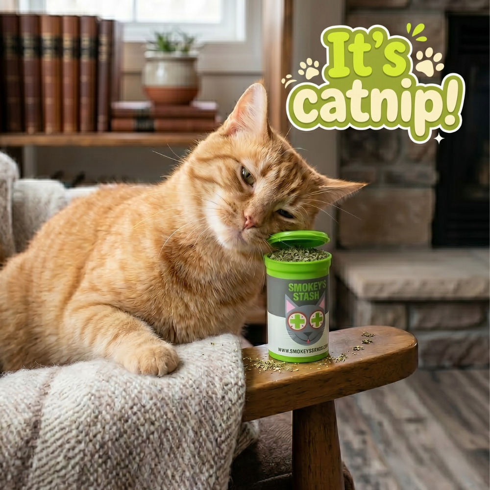 Smokey's Stash Organic Catnip Og Puss Pop Top