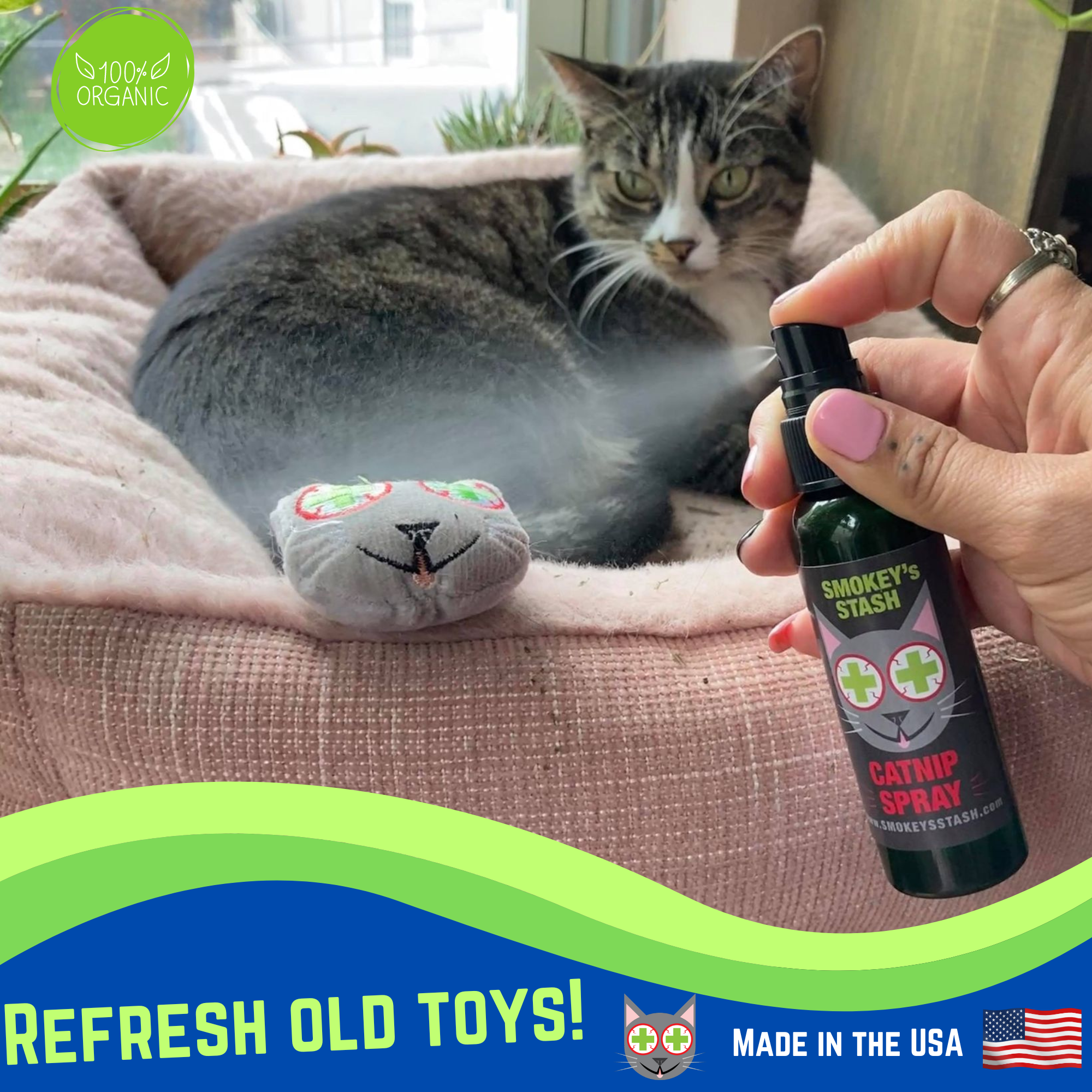 Smokey's Stash Catnip Spray 2oz Bottle