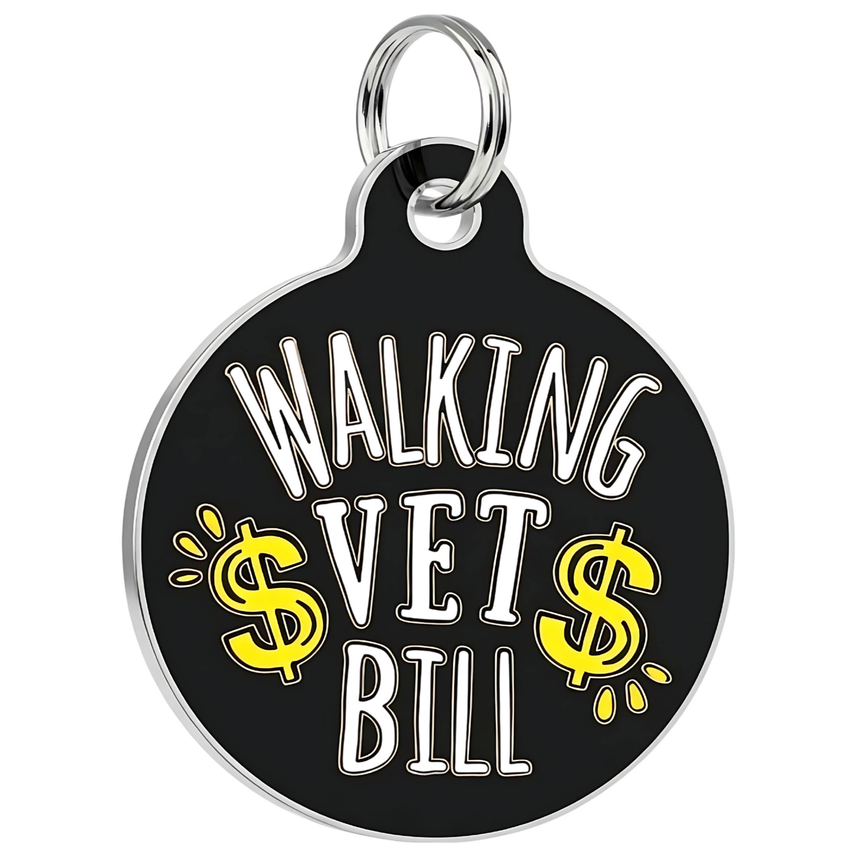 Funny Dog Charm & Pet ID Tag - Walking Vet Bill