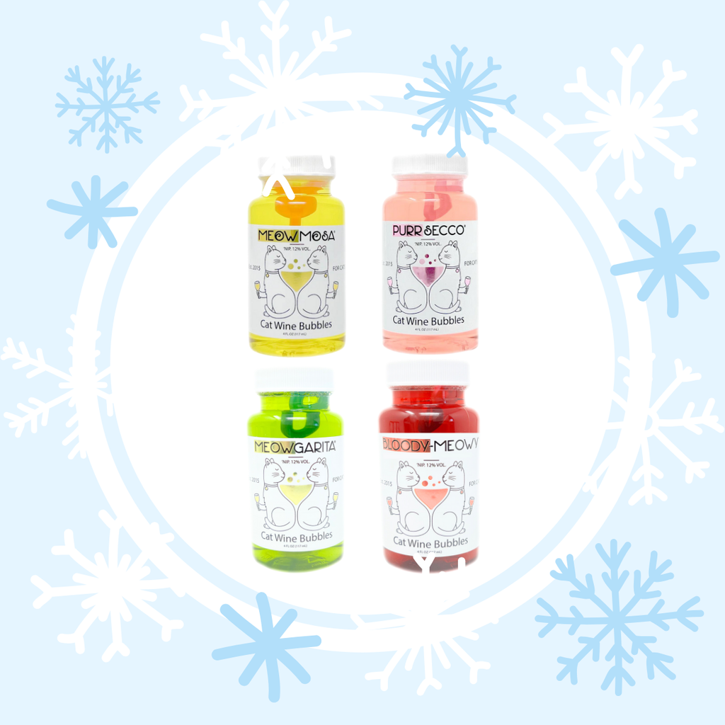 Purrsecco Cat Wine Bubbles Non-Toxic Catnip Bubbles for Cats