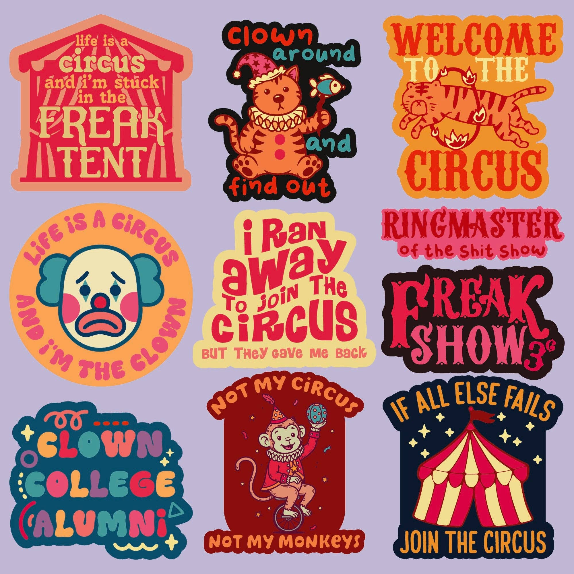 Circus Stickers