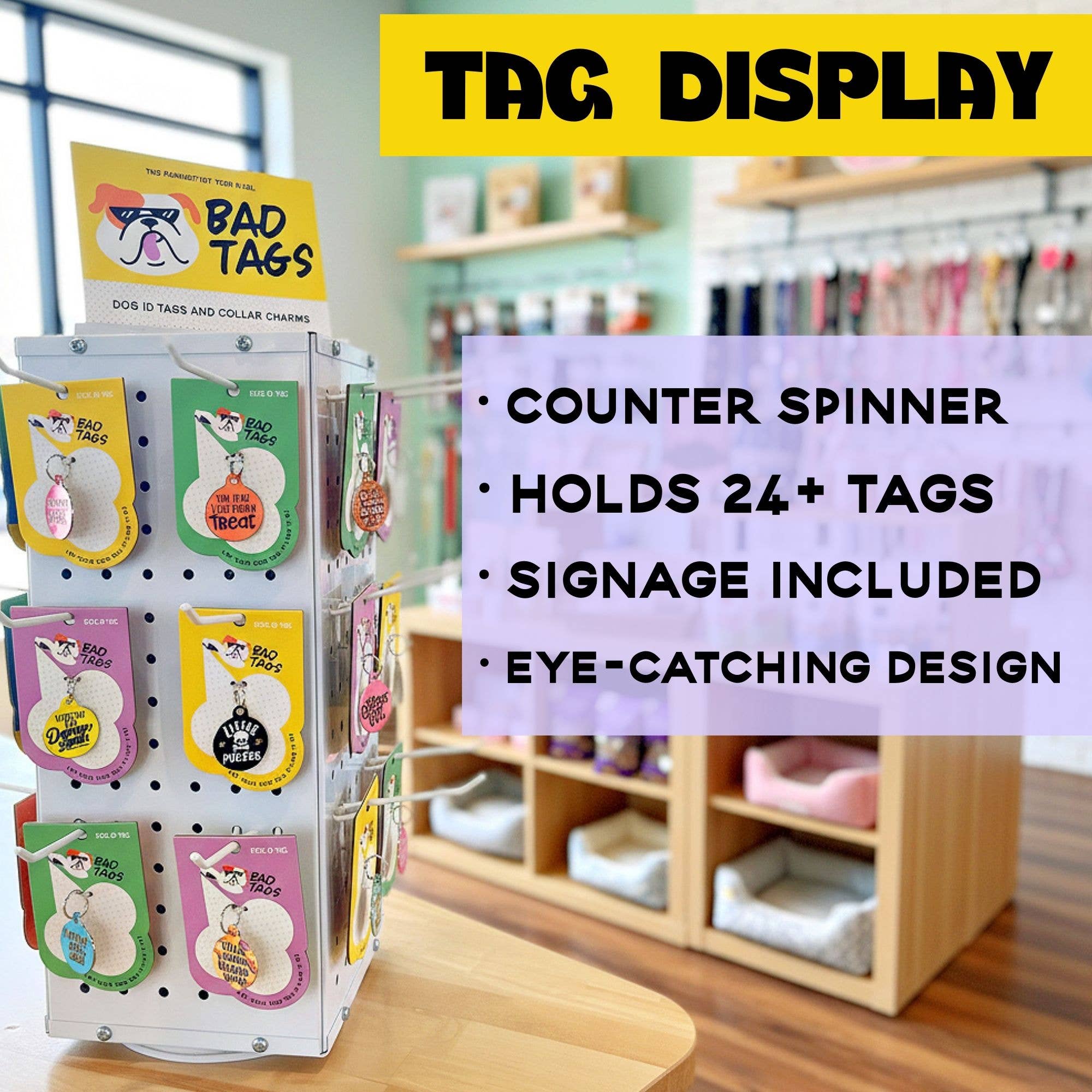 Enamel Pet Tag with Scannable ID - Oversized Lap Dog