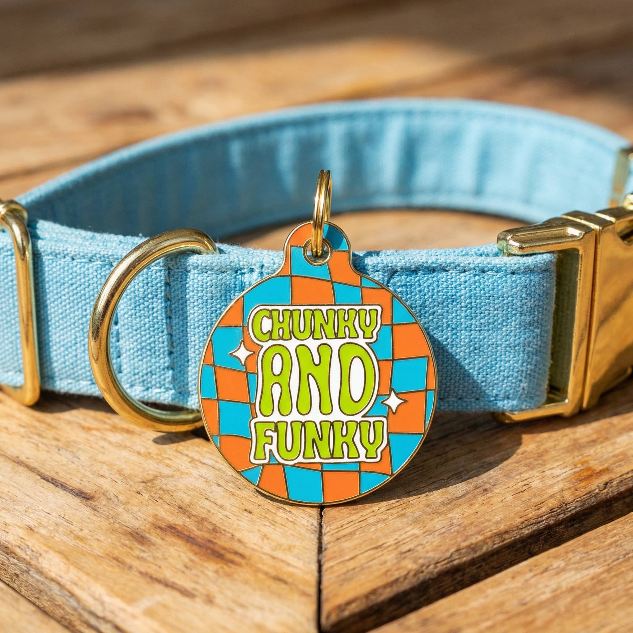 Funny Dog Charm & Pet ID Tag - Chunky & Funky