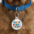 Enamel Pet Tag with Scannable ID - Oversized Lap Dog