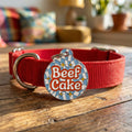 Cute Pet ID Tag & Dog Collar Charm - Beefcake  - Bandithaus