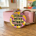 Funny Dog Charm & Pet ID Tag - Miss Wiggle Butt