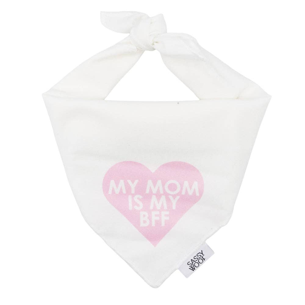 Dog Bandana - My Mom is my BFF (PINK)