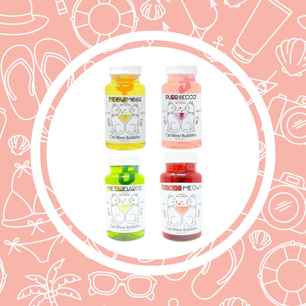 Purrsecco Cat Wine Bubbles Non-Toxic Catnip Bubbles for Cats