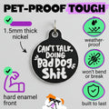 Funny Dog Tag Charm & Pet ID Accessory - Bad Dog Shit - Bandithaus
