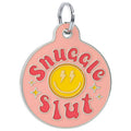 Funny Dog Tag & Pet ID Collar Charm - Snuggle Slut *Pink