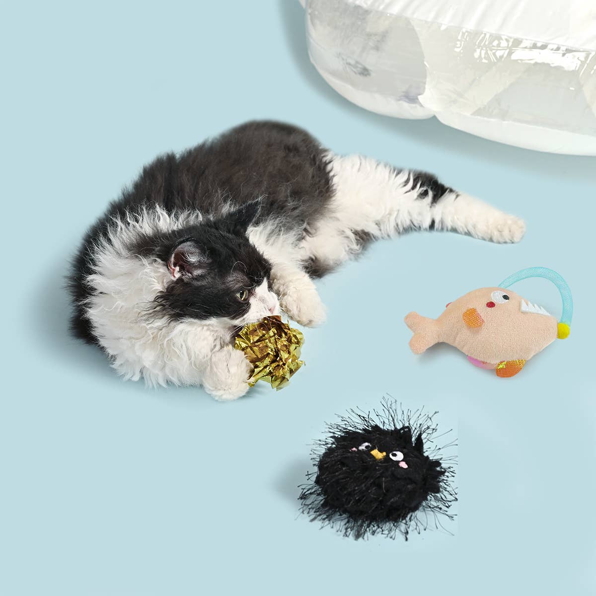 HugSmart Pet - Ocean Pals  | Anglerfish&Sea Urchin - Cat Toy