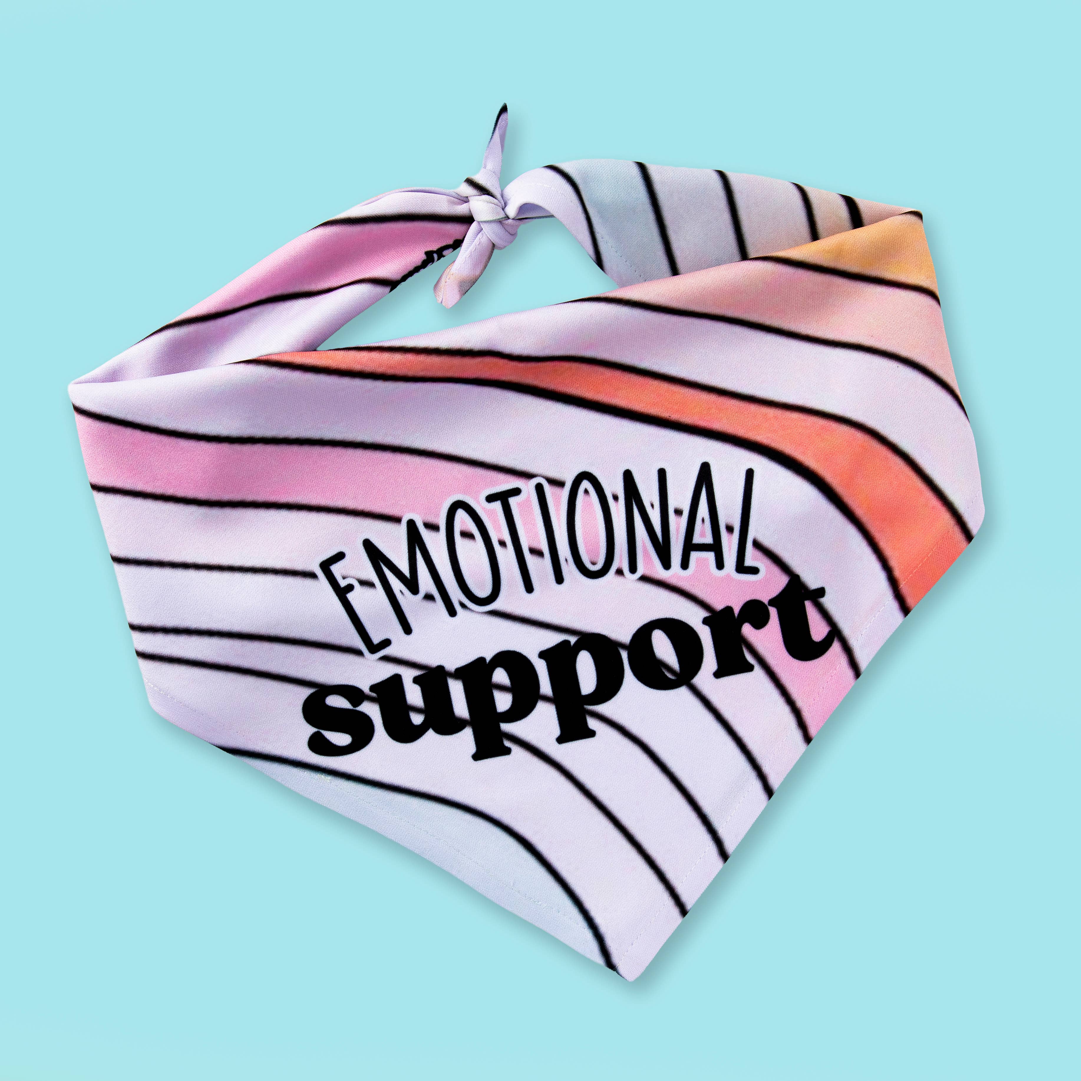 Emotional Support | Funny Dog Bandana | Tie Bandana OSFA