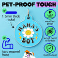 Cute Pet Tag & Dog Collar Charm - Mama's Boy *Blue