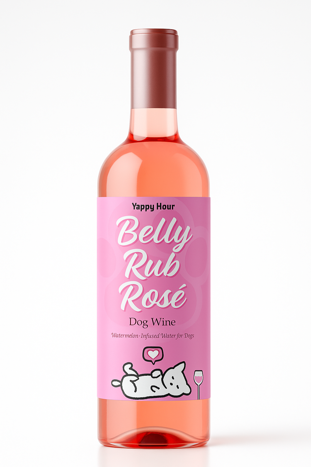 Belly Rub Rosé Dog Wine | Watermelon-Infused Water | 375ml