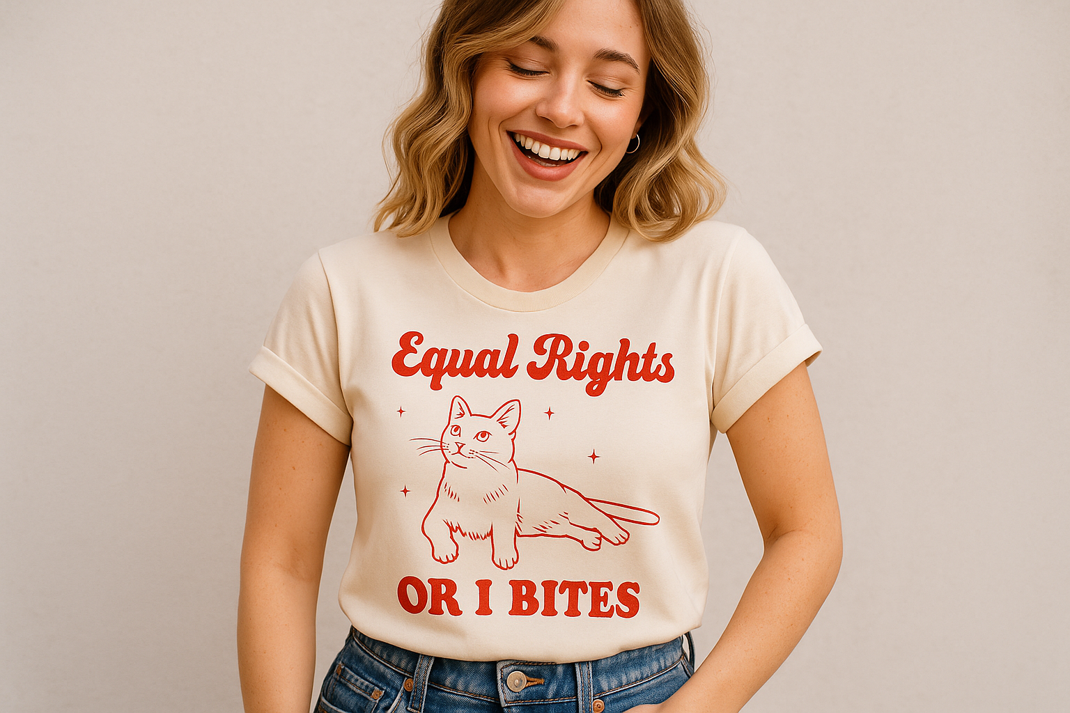 Equal Rights Cat Design T-shirt Bella Canvas