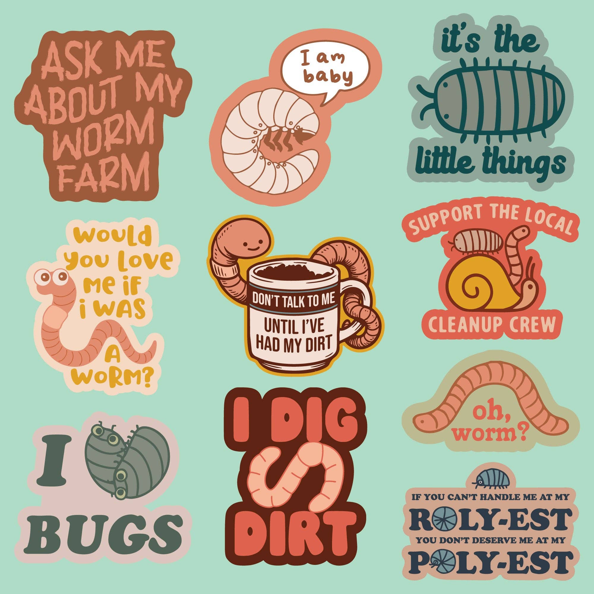 Dirt Bug Stickers