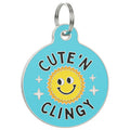 Funny Dog ID Tag & Pet Accessory - Cute 'N Clingy *Blue