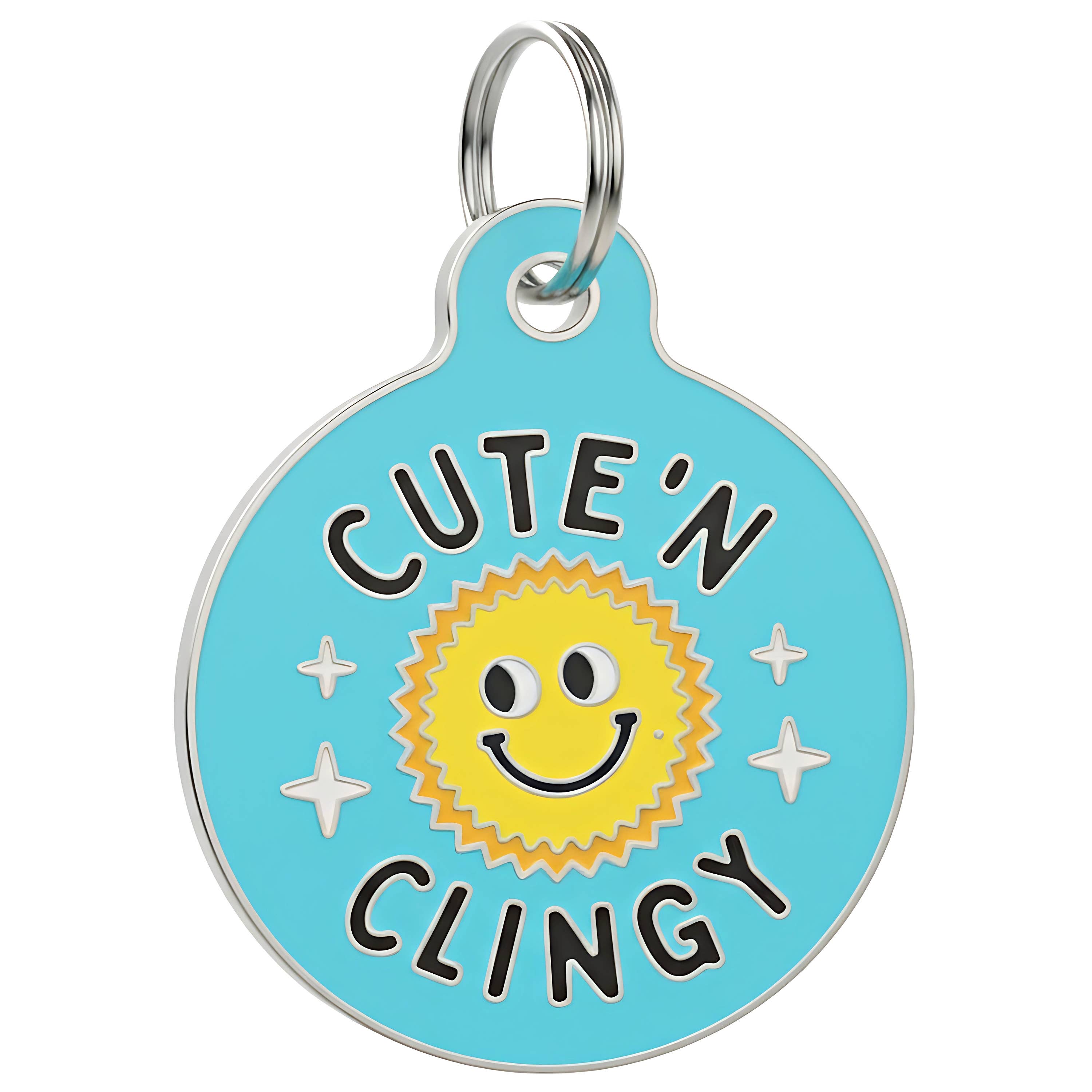 Funny Dog ID Tag & Pet Accessory - Cute 'N Clingy *Blue