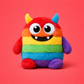Rainbow Squeak Monster Toy