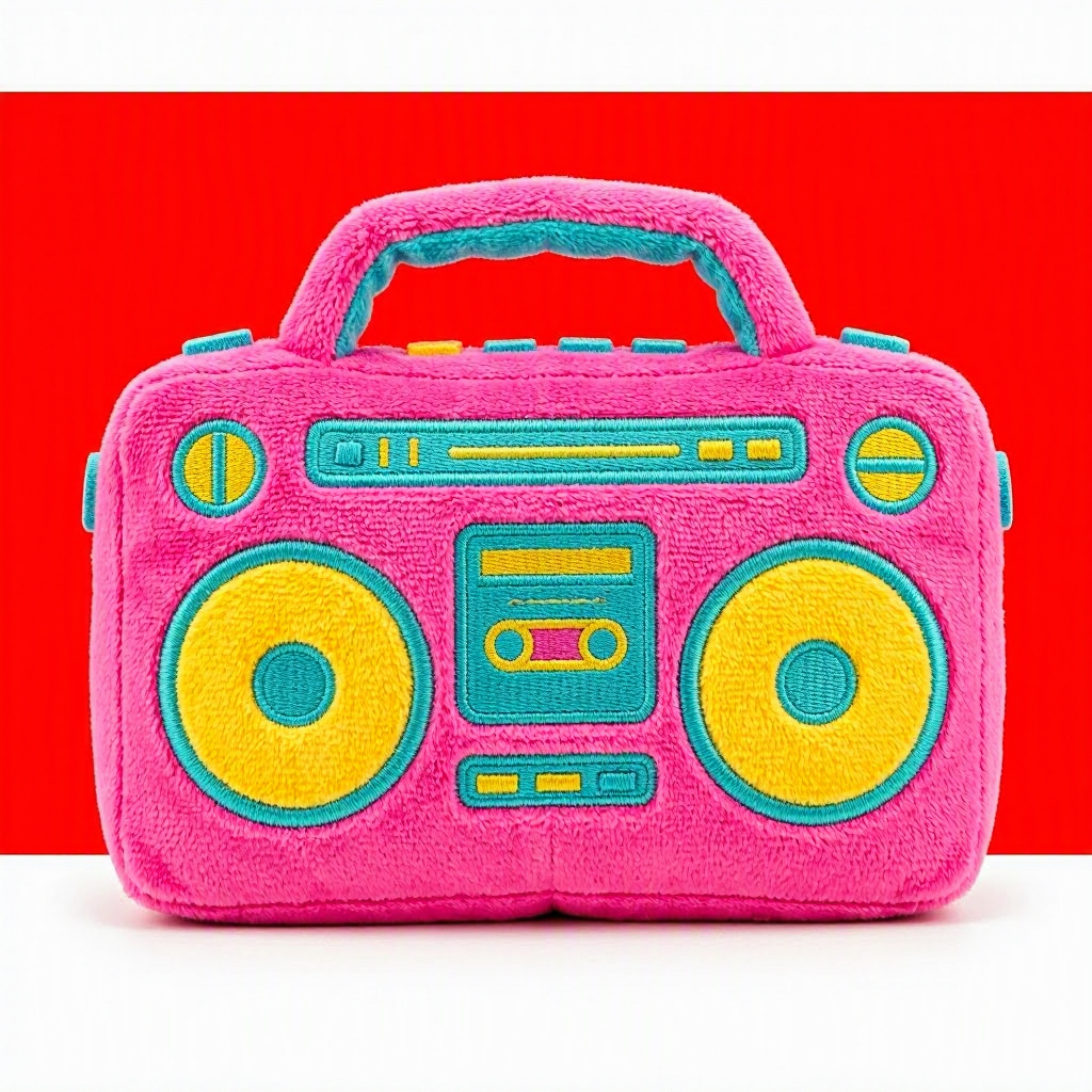 Retro Boom Box Squeaky Toy