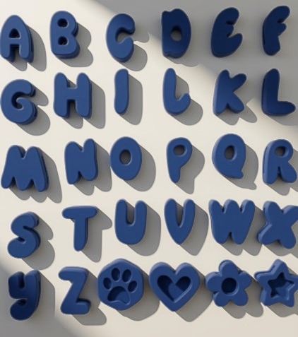 Bandithaus Silicone Slide-On Letters (Fits Collars + Leashes)