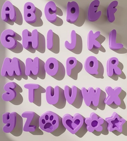 Bandithaus Silicone Slide-On Letters (Fits Collars + Leashes)