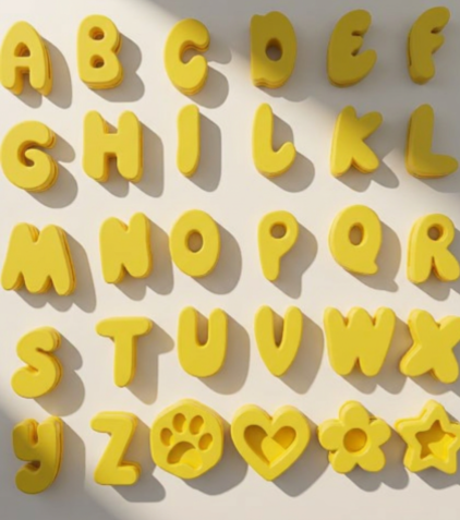 Bandithaus Silicone Slide-On Letters (Fits Collars + Leashes)